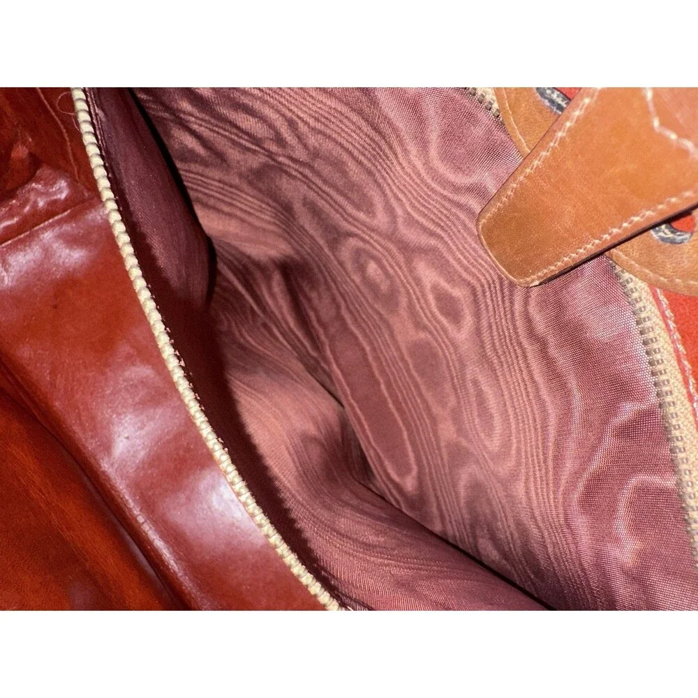 Bally Vintage Embossed B Canvas Tote with Leather Trim - Made in Italy - Picture 11 of 16